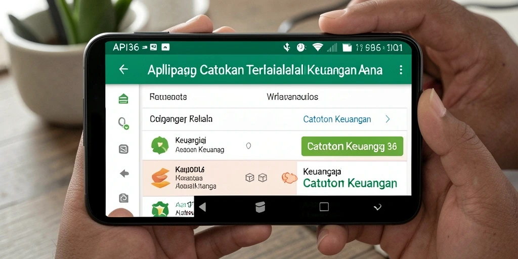 Antarmuka pengguna API36 yang sederhana dan intuitif untuk Catatan Keuangan.