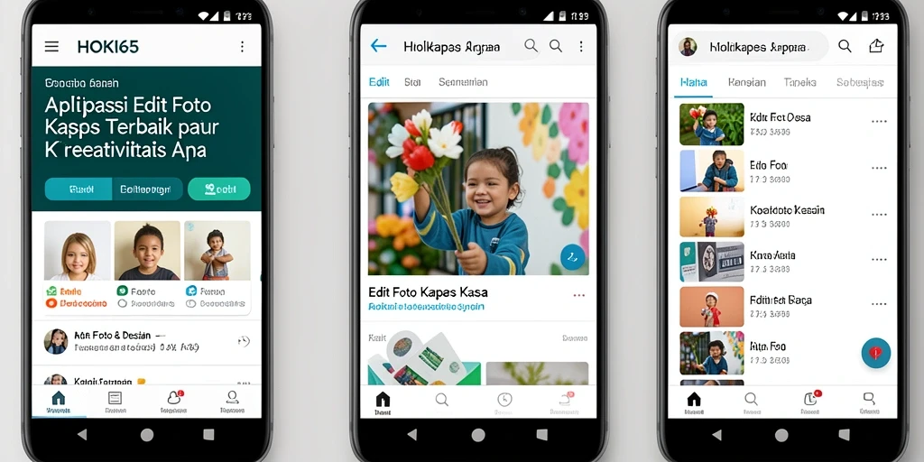Antarmuka HOKI65 yang menarik untuk Edit Foto Kertas Kaca.